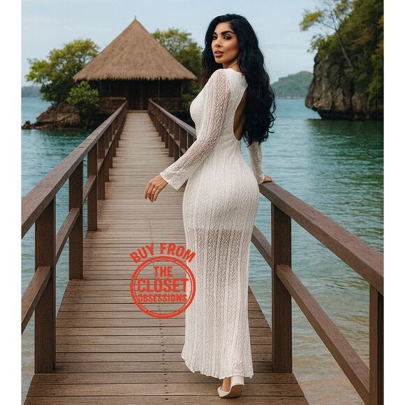 ZARA BLOGGER FAVE!!! Open Back Maxi Dress NWT - Picture 7 of 16